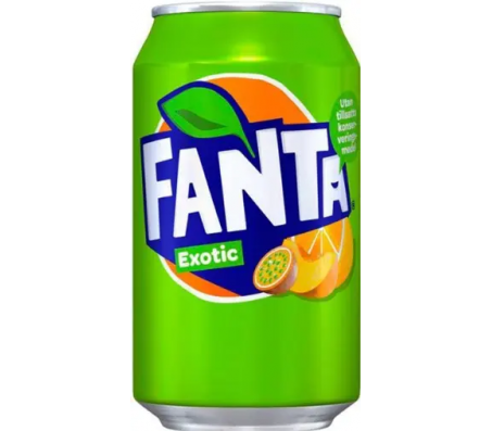 Напій газований Fanta екзотичні фрукти з/б 330 мл/24