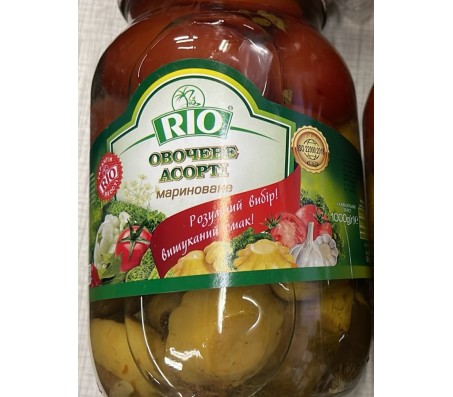 Овочеве асорті Rio патисон/помідор/огірок 1000 г