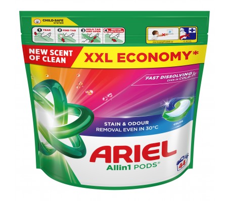 Капсули для прання Ariel для кольорового 44 шт