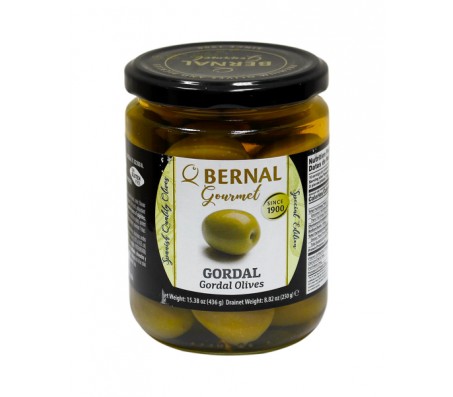 Оливки Bernal Gourmet Gordal зелені з кісточкою гіганти 436 г/12