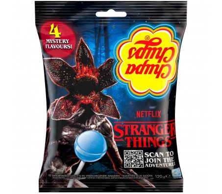 Льодяники Chupa Chups Stranger Things Догори дриґом 10 шт 120 г