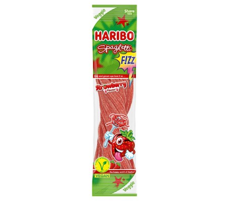 Цукерки жувальні Haribo Spaghetti Fizz Strawberry 200 г