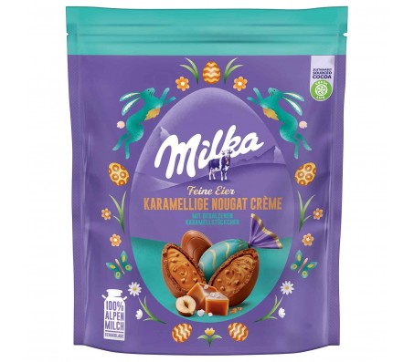Яйця шоколадні Milka Karamellige Nougat Великодні 86 г