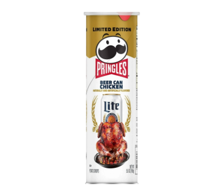 Чіпси Pringles Miller Lite Beer Can Chicken з ароматом пивного курчати 158 г/14