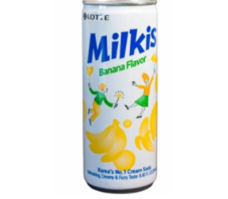 Напій газований Lotte Milkis Banana 250 мл/12