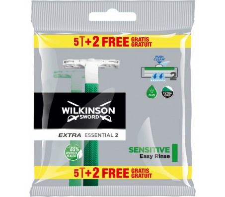 Одноразові станки Wilkinson Extra2 Essentials Sensitive 5+2 шт - Купити в інтернет магазині DF.ZP.UA