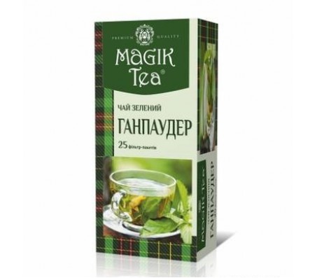 Чай зелений в пакетиках Magik Tea Ганпаудер 50 г 25 пак - Купити в інтернет магазині DF.ZP.UA