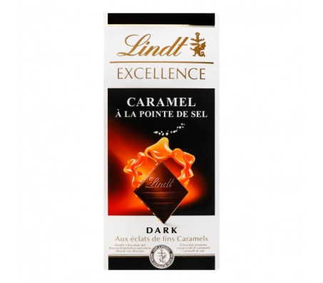 Шоколад чорний Lindt Caramel Excellence з морською сіллю 100 г/20