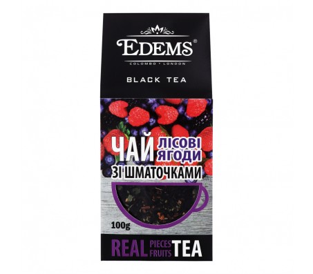Чай чорний крупнолистовий Edems Лісові ягоди 100 г - Купити в інтернет магазині DF.ZP.UA