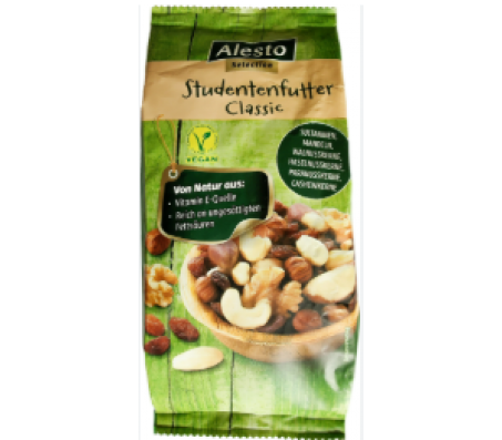 Суміш горіхів та сухофруктів Alesto Nuss Frucht Nut & Fruit Mix Classic 250 г/24