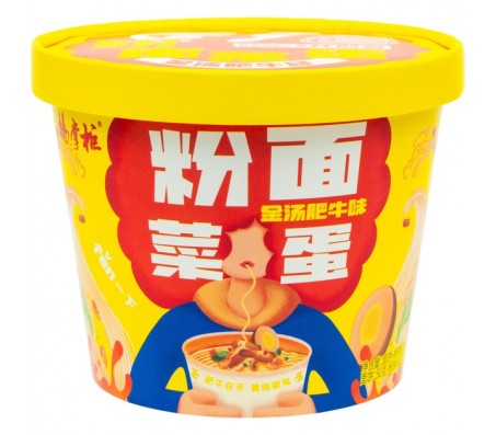 Локшина Yangzhanggu зі скляною вермішеллю зі смаком яловичини  гонконзьким соусом 167 г