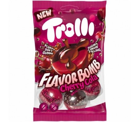 Цукерки жувальні Trolli Cherry Cola Вишнева кола 75 г/21