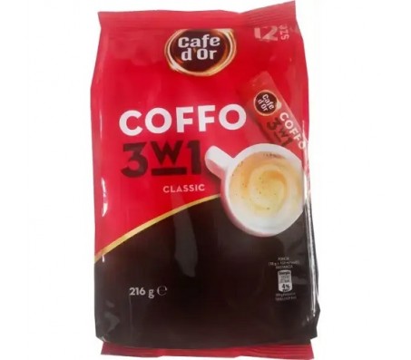 Кава розчинна Cafe D'or Coffo 3в1 Classic 216 г/12 стиков - Купить в интернет магазине DF.ZP.UA