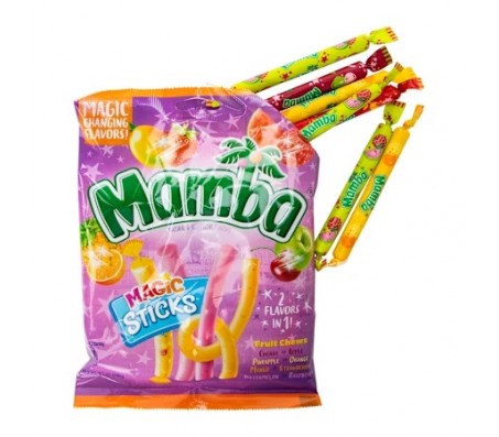 Цукерки жувальні Mamba Magic Sticks 370 г