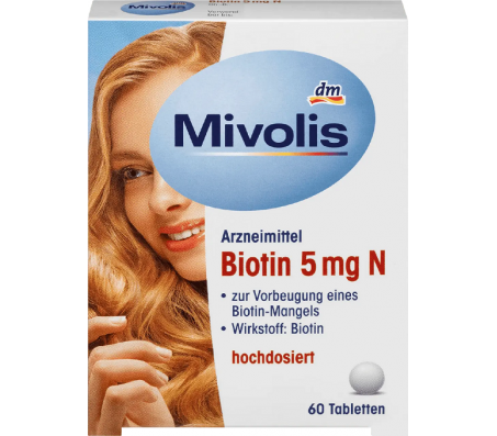Вітамінний комплекс Mivolis DM Biotin 5 mg 60 шт - Купить в интернет магазине DF.ZP.UA