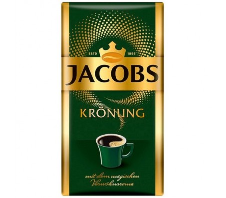 Кава мелена Jacobs Kronung 100% Арабіка 500 г - Купить в интернет магазине DF.ZP.UA