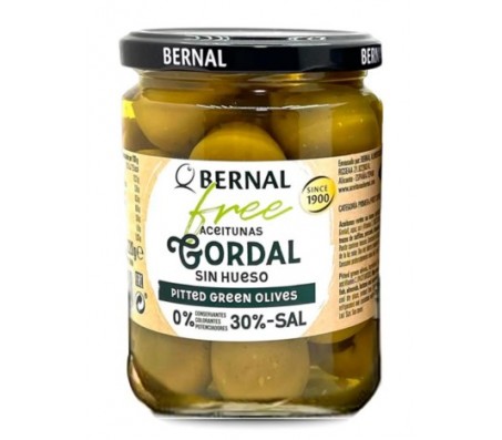 Оливки Bernal Gourmet Гіганти без кісточки пікантні 436 г/12