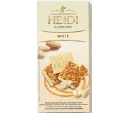 Шоколад Heidi білий з карамелізованим шаром мигдаля 100 г/15