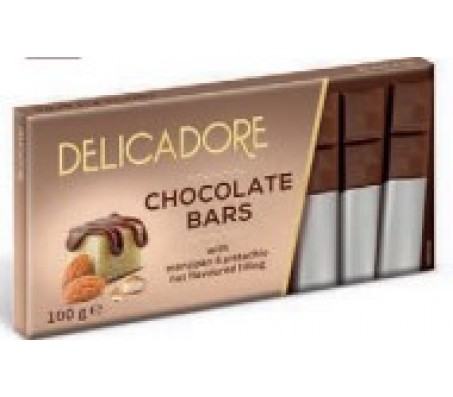 Шоколад Delicadore з начинкою зі смаком марципану та фісташок 100 г