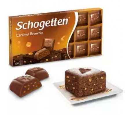 Шоколад Schogetten молочний Caramel Brownie 100 г/30