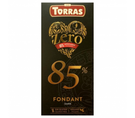 Шоколад Torras Zero 85% какао без цукру, без глютену 100 г/12