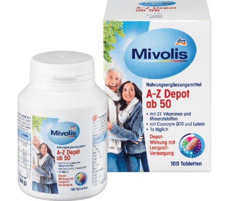 Вітамінний комплекс Mivolis DM A-Z від 50 років 100 шт