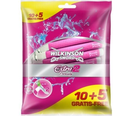 Одноразові станки Wilkinson Extra2 Essentials Beauty 10+5 шт - Купить в интернет магазине DF.ZP.UA