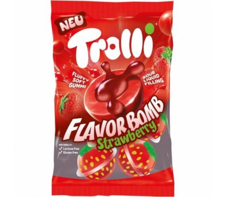 Цукерки жувальні Trolli Strawberry Полуниця 75 г/21