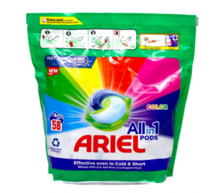 Капсули для прання Ariel All in1 Pods Color 58 шт