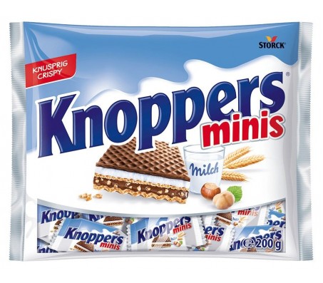 Вафлі Storck Knoppers Minis Milch 200 г/24