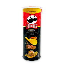 Чіпси Pringles Classic M5 зі смаком стейку та фуа-гра 80 г/19
