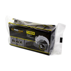 Губки для миття посуду PRODdom чорні 5 шт