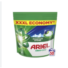 Капсули для прання Ariel Чистота та Свіжість Гірське джерело 50 шт