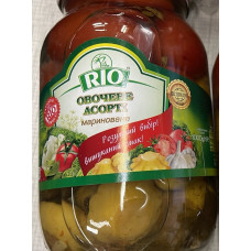 Овочеве асорті Rio патисон/помідор/огірок 1000 г