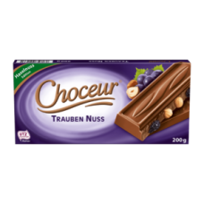 Шоколад Choceur Raisin & Nut молочний з горіхом та родзинками 200 г