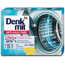 Таблетки для пральних машини Denkmit 2в1 антикальк 60 шт
