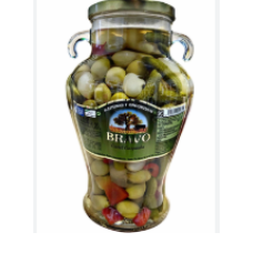 Оливки Bravo Коктель з перцем Амфора 2,5 кг/3