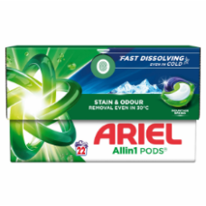 Капсули для прання Ariel Чистота та Свіжість Гірське джерело 22 шт