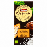 Шоколад Torras Organic чорний 70% какао з морською сіллю 100 г