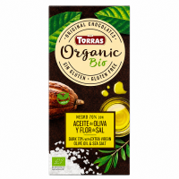 Шоколад Torras Organic чорний 70% з оливковою олією і морською сіллю 100 г