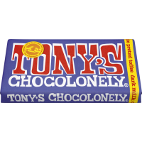 Шоколад Tony's молочний темний з шматочками Кренделів та Ірисками Toffee 180 г/15