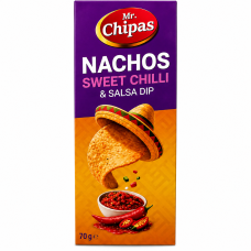 Чіпси кукурудзяні Mr.Chipas Sweet Chilli начос з сальсою 70 г