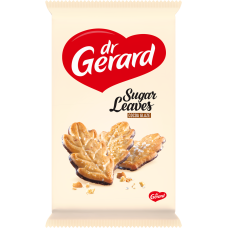 Печиво Dr.Gerard Sugar Leaves Cocoa Glaze в какао-глазур'ю, посипане цукром 165 г