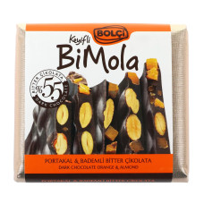 Шоколад Bolci чорний з мигдалем та апельсином 70 г