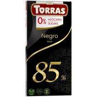Шоколад Torras черный без сахара – 85% 75 г/12