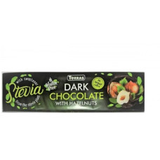Шоколад Torras Stevia чорний з фундуком без цукру 300 г/15