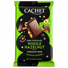 Шоколад Cachet черный 54% с орехом -300 г/12
