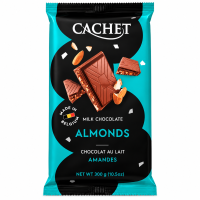 Шоколад Cachet молочный миндаль 300 г/12