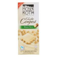 Шоколад Moser Roth білий з цільним фундуком 125 г