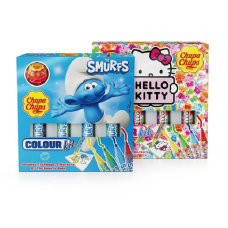 Конфеты с раскраской Chupa Chups Смурфики и Hello Kitty 48 г